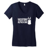 vacation alpaca bag animal Women's V-Neck T-Shirt