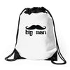 moustache Drawstring Bags