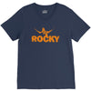 new rocky balboa stallone dark blue logo movie V-Neck Tee