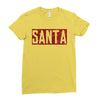 santa red glitter Ladies Fitted T-Shirt