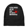 i still mis my ex but my aim is improving Baby Beanies