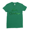 merry christmas green glitter Ladies Fitted T-Shirt
