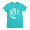 cannabis fingerprinting (white) Ladies Fitted T-Shirt