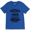 Super Cool Grandad Of A Freaking Awesome Granddaughter V-Neck Tee