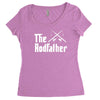 the rodfather   mens funny fishing Women's Triblend Scoop T-shirt