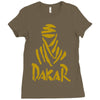 uomo dakar stampa oro moto deserto parigi africa sport Ladies Fitted T-Shirt