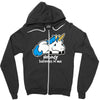 sad unicorn Zipper Hoodie