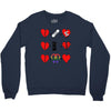 ls lesbian full heart Crewneck Sweatshirt