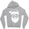 santa hipster Zipper Hoodie