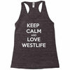 westlife white logo Racerback Tank