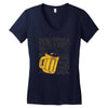 don't drink and drive you might spill your beer Women's V-Neck T-Shirt
