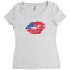 4th of July Lip Women's Triblend Scoop T-shirt