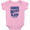 official t shirt mens you me at six sinners never sleep big all sizes Baby Onesie