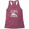 all aboard hot mess express train Racerback Tank