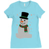 christmas snowman Ladies Fitted T-Shirt