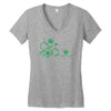 thc pot leaf molecule Women's V-Neck T-Shirt
