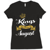 kings are born in august Ladies Fitted T-Shirt