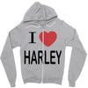 i love harley Zipper Hoodie