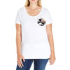 Great Wave Of Kanagawa Hokusai Pocket Ladies Curvy T-Shirt