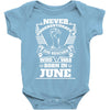 Never Underestimate Dog Rescuer Who Was Born June Baby Onesie