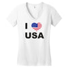i love usa Women's V-Neck T-Shirt