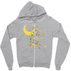 the moon Zipper Hoodie