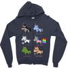 unicorn funny Zipper Hoodie