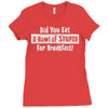 did you have a bowl of stupid for breakfast Ladies Fitted T-Shirt