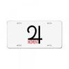 moment red License Plate