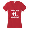 under new management stag night wedding mens Women's V-Neck T-Shirt