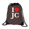 i love jesus christ Drawstring Bags