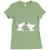 chicken fight Ladies Fitted T-Shirt