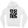 photographer camera photography modern text photos scrapbook geek t sh Zipper Hoodie