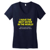 best sister crazy scarry Women's V-Neck T-Shirt