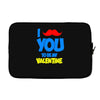 moustache you to be my valentine Laptop sleeve