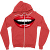 lips red Zipper Hoodie