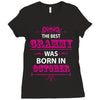 The Best Grammy Was Born In October Ladies Fitted T-Shirt