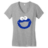 cookie monster sesame street Women's V-Neck T-Shirt