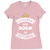 Legends Are Born In September Ladies Fitted T-Shirt