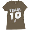 team 10  silver Ladies Fitted T-Shirt