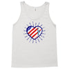 heart us flag 4th july fredom america usa Tank Top