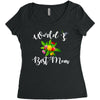 world's best mom Women's Triblend Scoop T-shirt