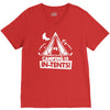 white ink camping is in tents funny V-Neck Tee