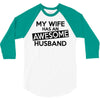 awesome husband 3/4 Sleeve Shirt