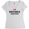 I Love Shithole Countries Women's Triblend Scoop T-shirt