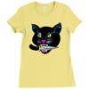 balck cat Ladies Fitted T-Shirt