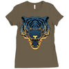 tiger fire Ladies Fitted T-Shirt