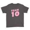 team 10 light pink Youth Tee