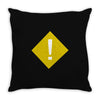 warning Throw Pillow