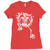 a skeleton crawling Ladies Fitted T-Shirt